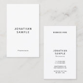 Elegant Modern Simple Template Vertical Business 名刺 (正面/裏面)