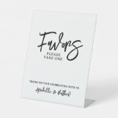 Elegant Modern Simple Wedding Favors Table Sign 台座サイン (正面)