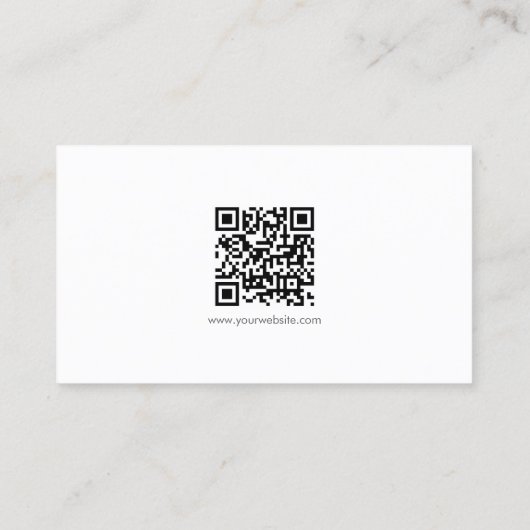 Elegant Modern Sleek Design Template QR Code 名刺 (裏面)
