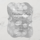 Elegant Modern Sparkly Christmas Party 招待状 (正面/裏面)