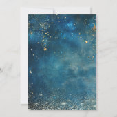 Elegant Modern Stars Blue Sweet 16 招待状 (裏面)