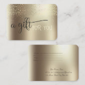 Elegant Modern Stylish Gold Confetti  割引カード (正面/裏面)