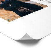 Elegant Modern Table  Photo Wedding Seating Chart ポスター (角)