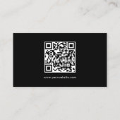 Elegant Modern Template QR Code Black And White 名刺 (裏面)