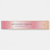 Elegant Modern Template Trendy Glamour Rose Gold サインプレート (正面)