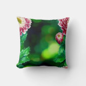 Elegant Modern Trendy Stylish Pink White Floral クッション (正面)