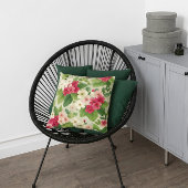 Elegant Modern Trendy Stylish Pink White Floral クッション