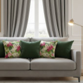 Elegant Modern Trendy Stylish Pink White Floral クッション