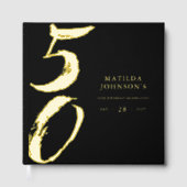 Elegant Modern Typography 50th Birthday  ゲストブック (正面)