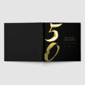 Elegant Modern Typography 50th Birthday  ゲストブック (全面)
