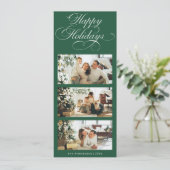 Elegant Modern Typography Photo Collage Christmas シーズンカード (スタンド正面)