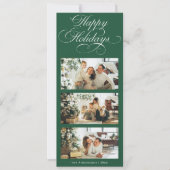 Elegant Modern Typography Photo Collage Christmas シーズンカード (正面)