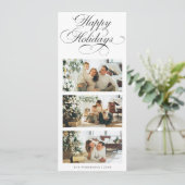 Elegant Modern Typography Photo Collage Christmas シーズンカード (スタンド正面)