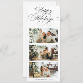 Elegant Modern Typography Photo Collage Christmas シーズンカード (正面/裏面)