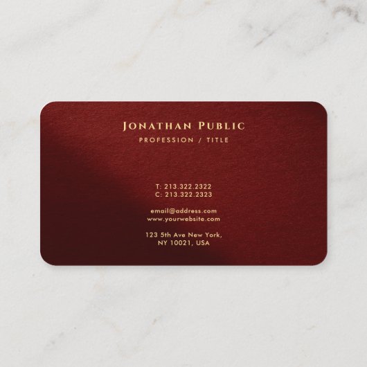 Elegant Modern Typography Script Create Your Own  名刺 (裏面)