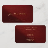 Elegant Modern Typography Script Create Your Own  名刺 (正面/裏面)