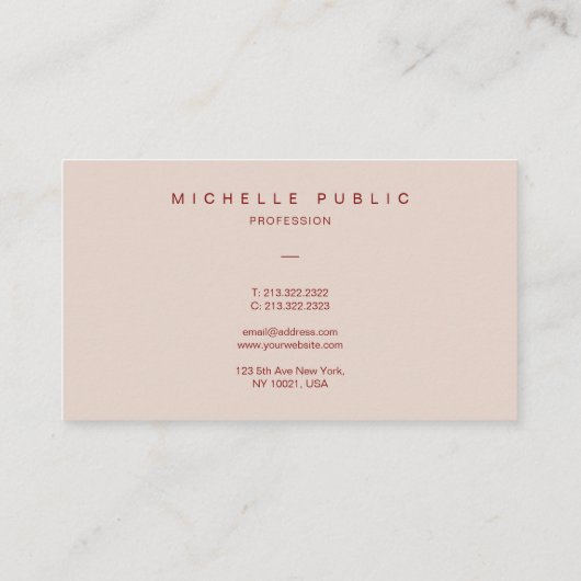 Elegant Modern Typography Script Monogram 名刺 (裏面)