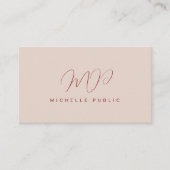 Elegant Modern Typography Script Monogram 名刺 (正面)