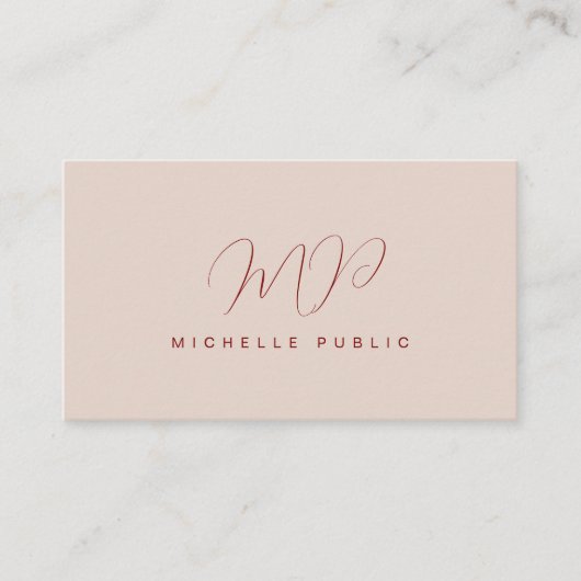 Elegant Modern Typography Script Monogram 名刺 (正面)