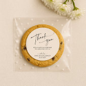 Elegant, modern typography wedding thank you  ラウンドシール
