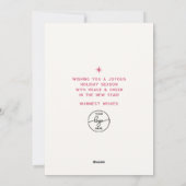 Elegant Modern Vintage Merry Christmas Tree シーズンカード (裏面)