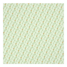 Elegant Modern Watercolor Leaves Pattern GREEN フォトプリント