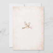 Elegant Modern Watercolor Pink Floral Pumpkin Bapt 招待状 (裏面)