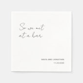 Elegant Modern Wedding スタンダードカクテルナプキン (正面)