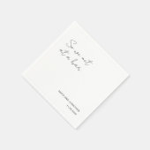 Elegant Modern Wedding スタンダードカクテルナプキン (角)