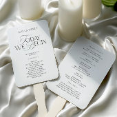 Elegant Modern Wedding Ceremony Program  ハンドファン
