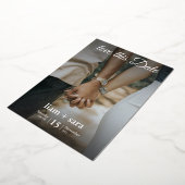 Elegant Modern Wedding Invitation – Double-Sided C 箔招待状 (回転した状態)