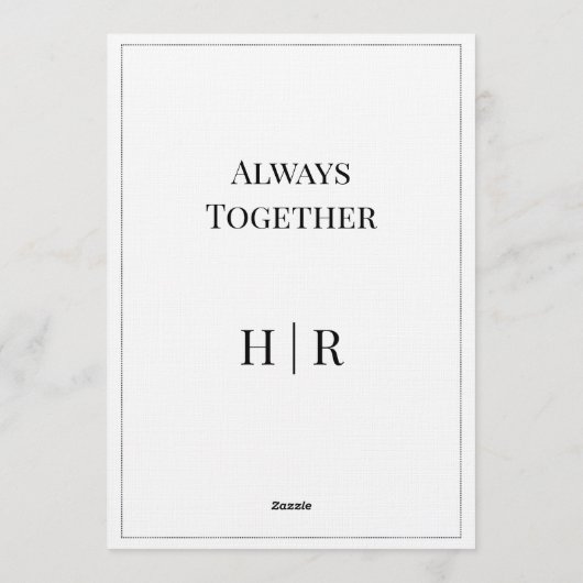 Elegant Modern Wedding Invitation | Timeless 招待状 (裏面)