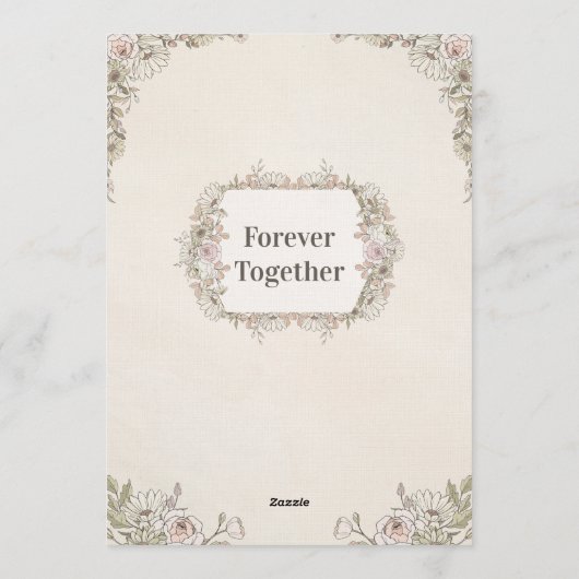 Elegant Modern Wedding Invitation | Timeless  招待状 (裏面)