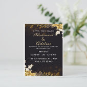 Elegant Modern Wedding Invite – Black & White ポストカード (スタンド正面)