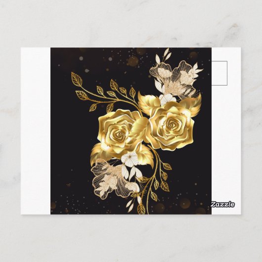 Elegant Modern Wedding Invite – Black & White ポストカード (裏面)