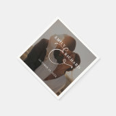 Elegant Modern Wedding Photo スタンダードカクテルナプキン (角)