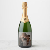 Elegant Modern Wedding Photo スパークリングワインラベル (正面)