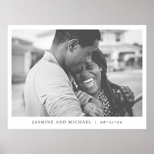 Elegant Modern Wedding Photo ポスター (正面)