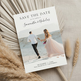 Elegant Modern Wedding Photo Save the Date セーブザデート