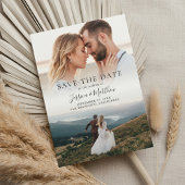 Elegant Modern Wedding Photo Save the Date セーブザデート