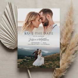 Elegant Modern Wedding Photo Save the Date セーブザデート