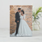 Elegant Modern Wedding Photo Thank You 招待状 (スタンド正面)