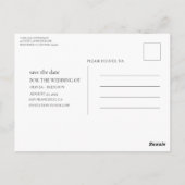 Elegant modern wedding postcard ポストカード (裏面)