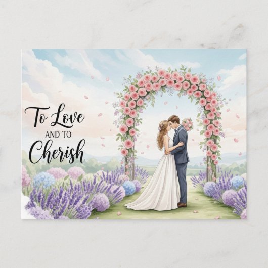 Elegant modern wedding postcard ポストカード (正面)