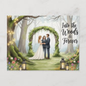 Elegant modern wedding Save The Date postcard ポストカード (正面)
