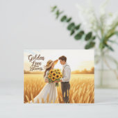 Elegant modern wedding Save The Date postcard ポストカード (スタンド正面)