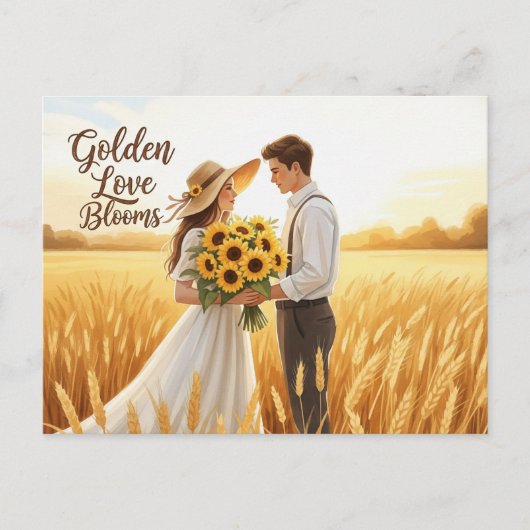 Elegant modern wedding Save The Date postcard ポストカード (正面)