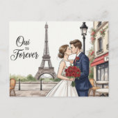 Elegant modern wedding Save The Date postcard ポストカード (正面)