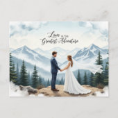 Elegant modern wedding Save The Date postcard ポストカード (正面)