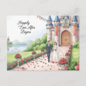 Elegant modern wedding Save The Date postcard ポストカード (正面)